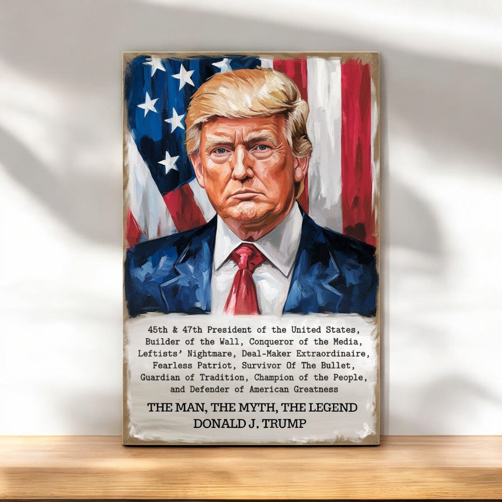 The Man, The Myth, The Legend canvasTrump Portrait