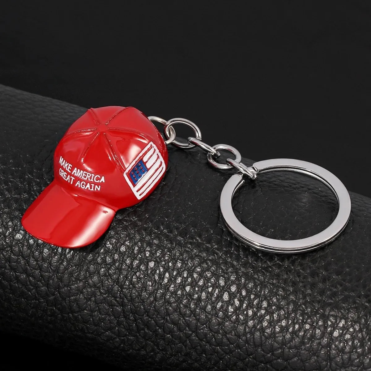 MAGA Red Hat Trump Keychain