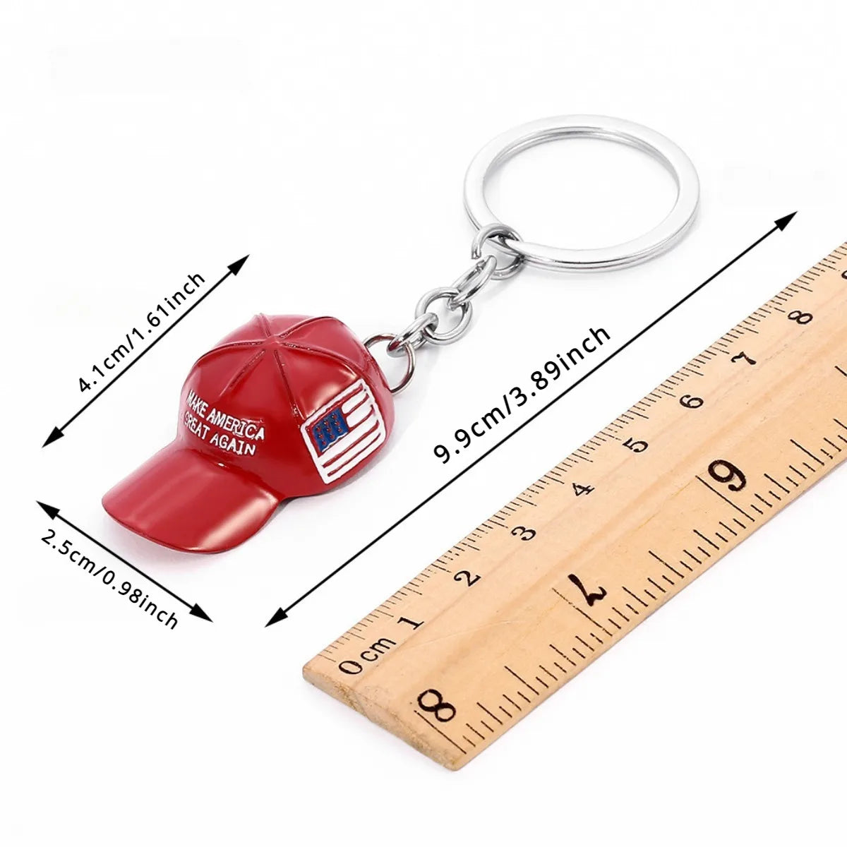 MAGA Red Hat Trump Keychain